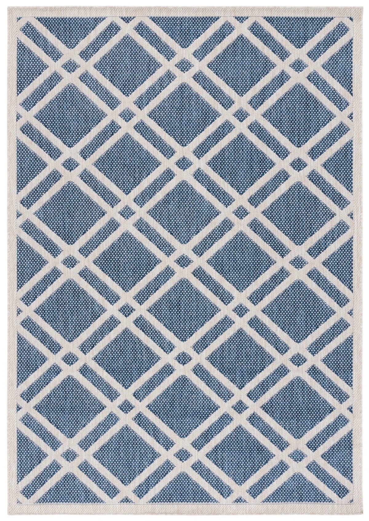Safavieh Beach House 4'-0" x 6'-0" Rug in Blue / Ivory