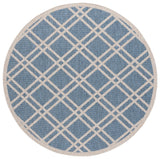 Safavieh Beach House 6'-7" x 6'-7" Rug in Blue / Ivory