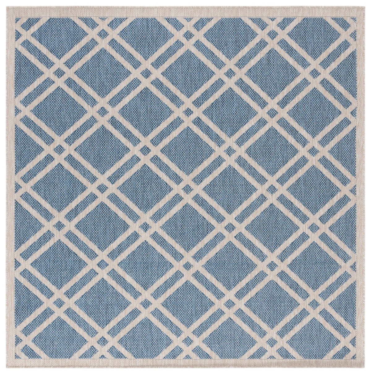 Safavieh Beach House 6'-7" x 6'-7" Rug in Blue / Ivory