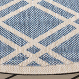 Safavieh Beach House 6'-7" x 6'-7" Rug in Blue / Ivory