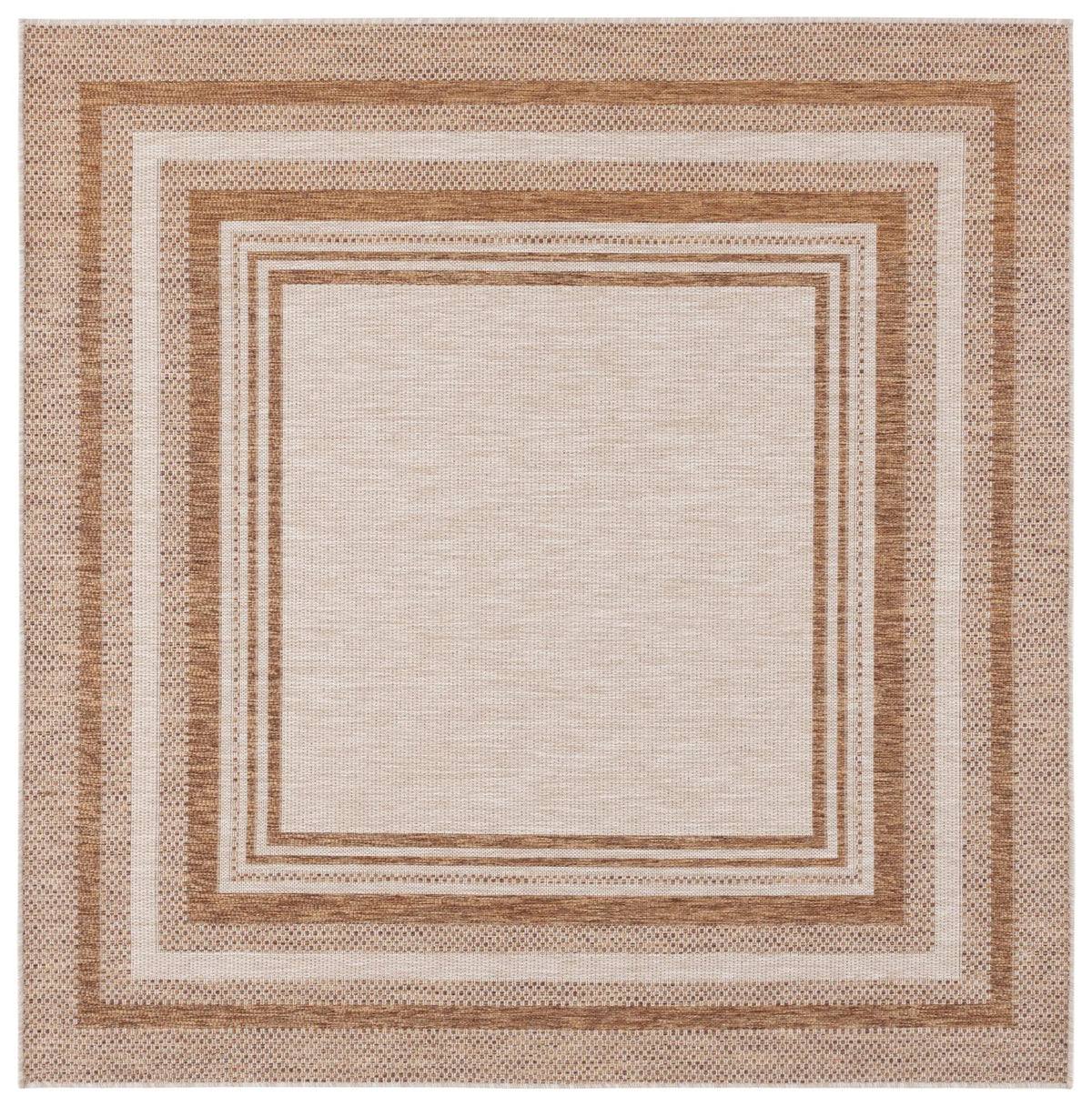 Safavieh Beach House 6'-7" x 6'-7" Rug in Beige / Brown