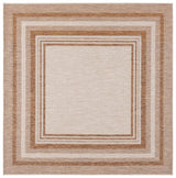Safavieh Beach House 6'-7" x 6'-7" Rug in Beige / Brown