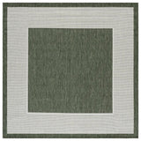 Safavieh Beach House 6'-7" x 6'-7" Rug in Green / Ivory