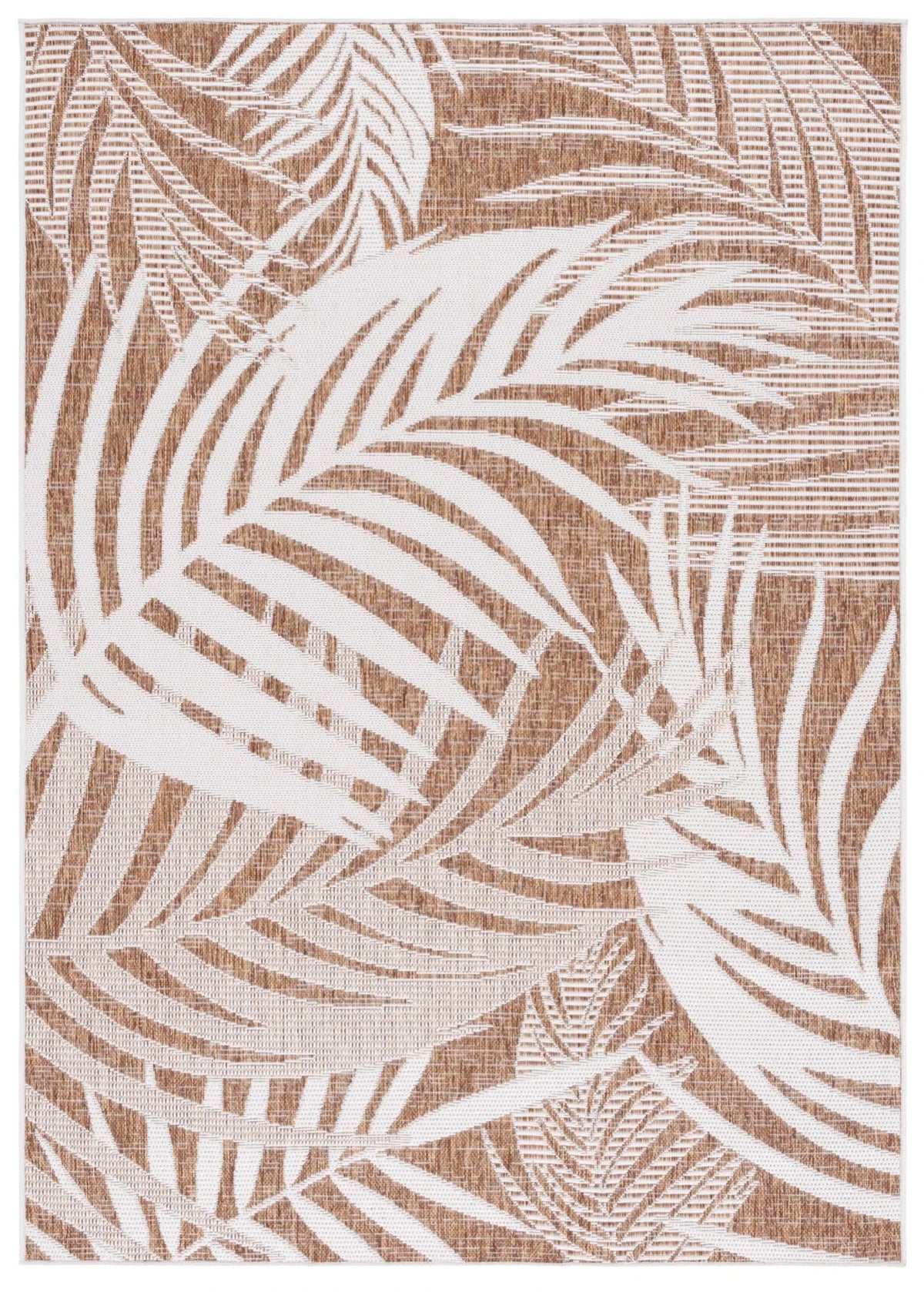 Safavieh Beach House 4'-0" x 6'-0" Rug in Brown / Ivory