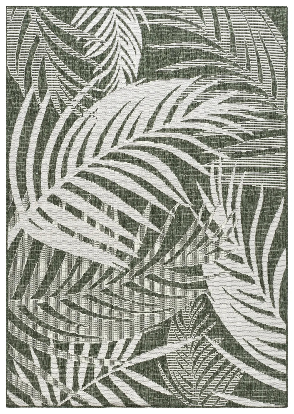 Safavieh Beach House 5'-3" x 7'-6" Rug in Green / Ivory