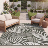Safavieh Beach House 8'-0" x 10'-0" Rug in Green / Ivory