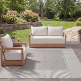 Safavieh Beach House 8'-0" x 10'-0" Rug in Grey / White
