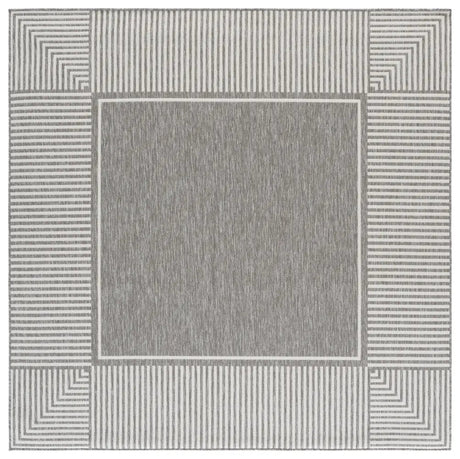Safavieh Beach House 6'-7" x 6'-7" Rug in Grey / White