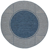 Safavieh Beach House 6'-7" x 6'-7" Rug in Blue / Beige