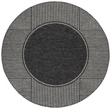 Safavieh Beach House 6'-7" x 6'-7" Rug in Black / Grey