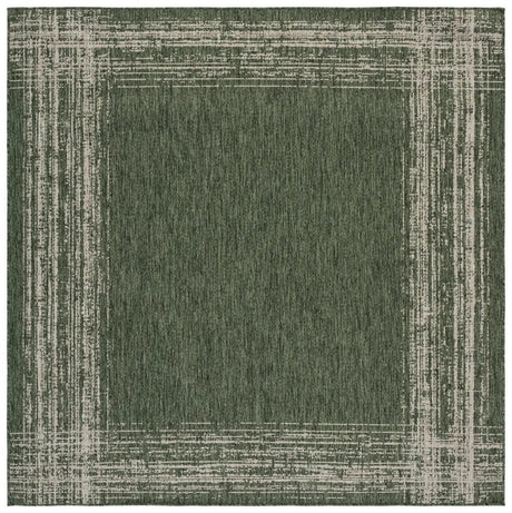 Safavieh Beach House 6'-7" x 6'-7" Rug in Green / Beige
