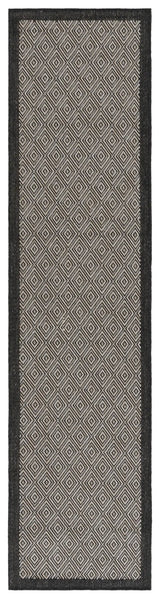 Safavieh Beach House 2'-0" x 8'-0" Rug in Black / Ivory