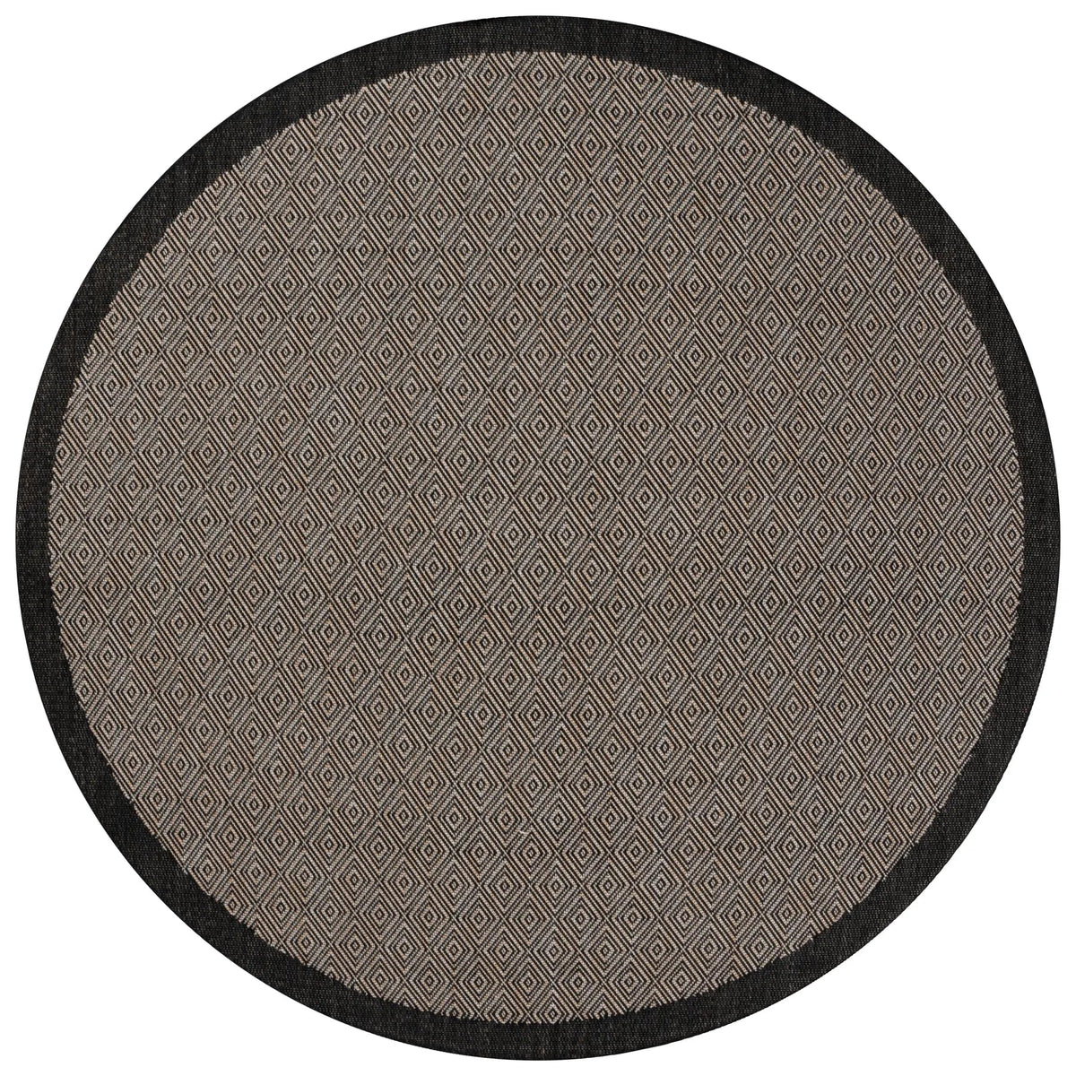 Safavieh Beach House 6'-7" x 6'-7" Rug in Black / Ivory
