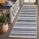 Safavieh Beach House 2'-0" x 8'-0" Rug in Brown / Ivory