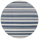 Safavieh Beach House 6'-7" x 6'-7" Rug in Brown / Ivory