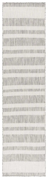 Safavieh Beach House 2'-0" x 8'-0" Rug in Grey / Ivory
