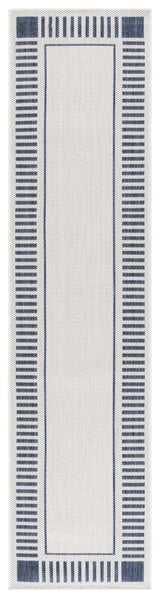 Safavieh Beach House 2'-0" x 8'-0" Rug in Ivory / Navy