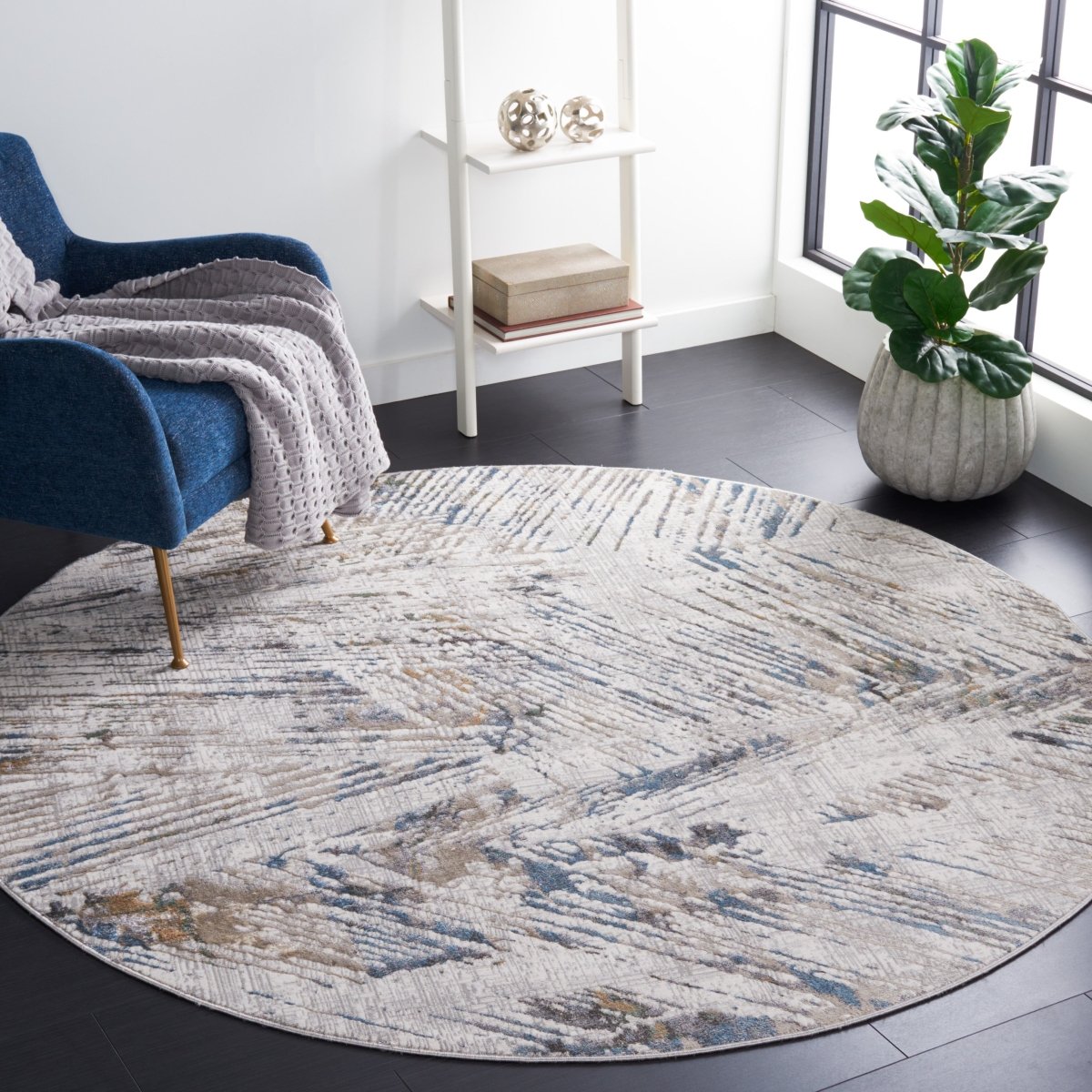 Safavieh Bel Air Bla224F Grey/Blue Rug.