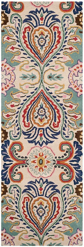 Safavieh Bella Bel118A Ivory / Blue Rugs.