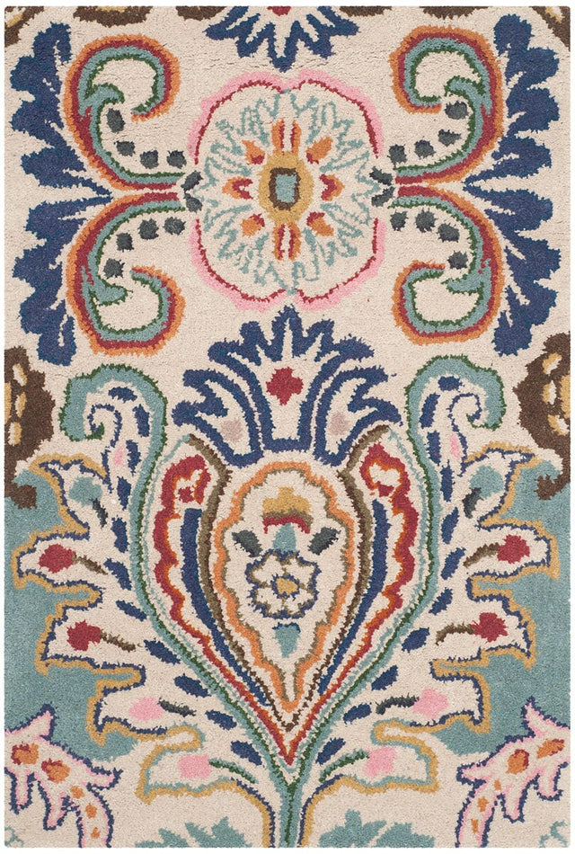 Safavieh Bella Bel118A Ivory / Blue Rugs.