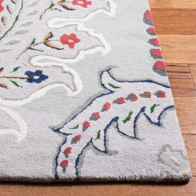 Safavieh Bella Bel118F Grey/Red Rugs.