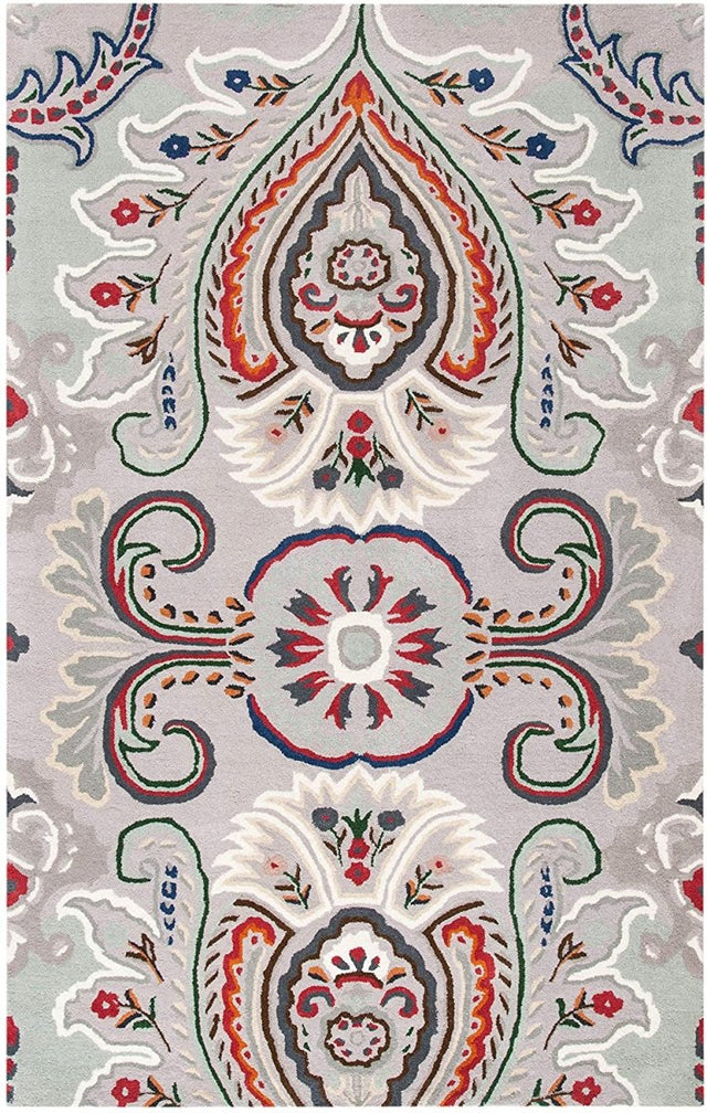 Safavieh Bella Bel118F Grey/Red Rugs.