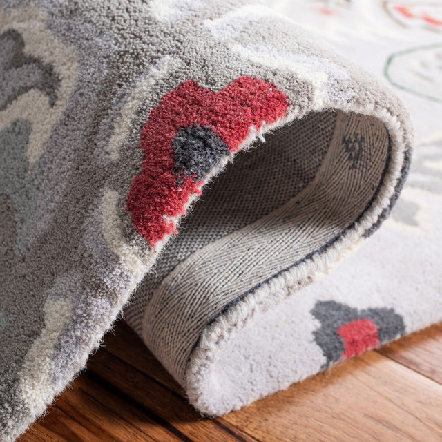 Safavieh Bella Bel118F Grey/Red Rugs.