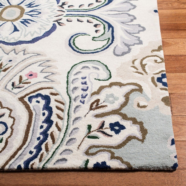 Safavieh Bella Bel118M Ivory/Blue Rugs.