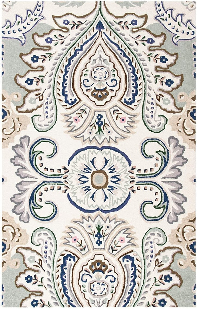 Safavieh Bella Bel118M Ivory/Blue Rugs.