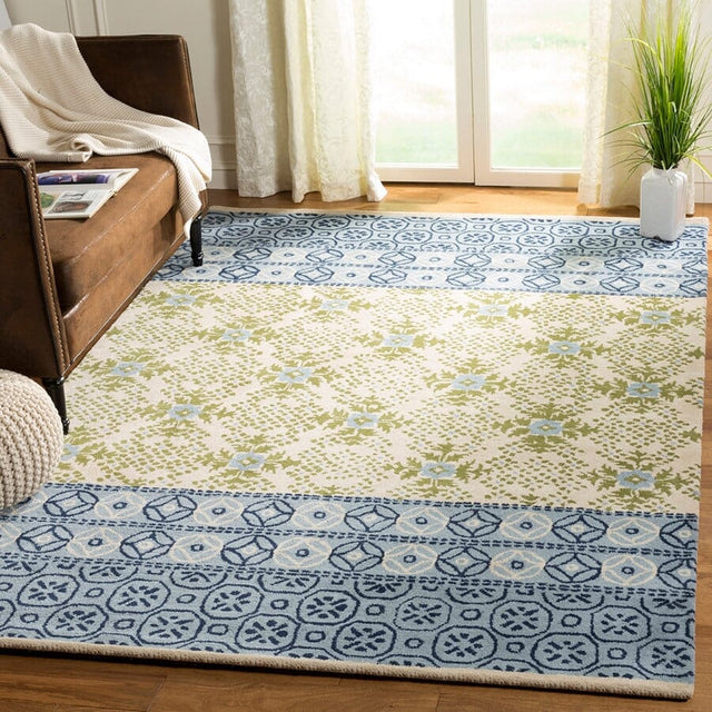 Safavieh Bella Bel119A Ivory / Blue Rugs.