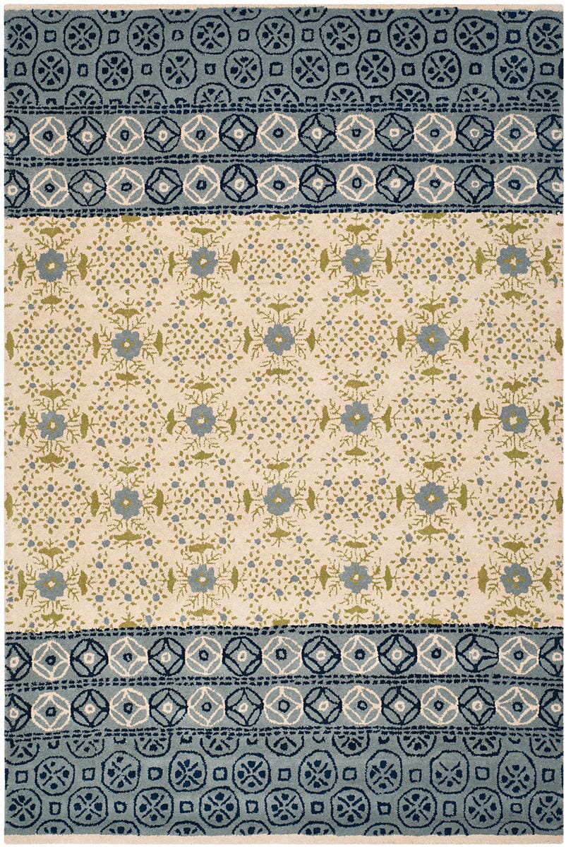 Safavieh Bella Bel119A Ivory / Blue Rugs.