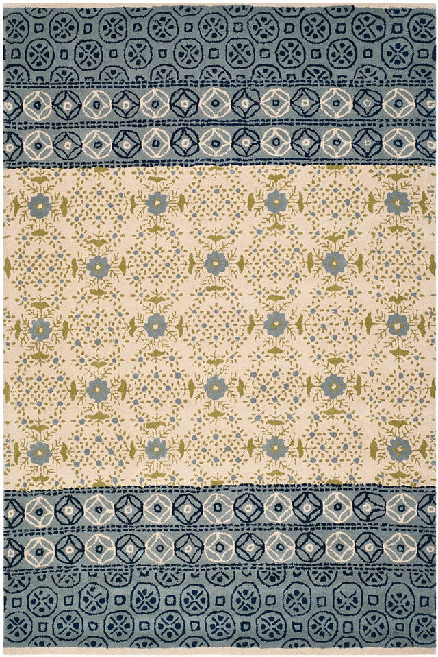 Safavieh Bella Bel119A Ivory / Blue Rugs.
