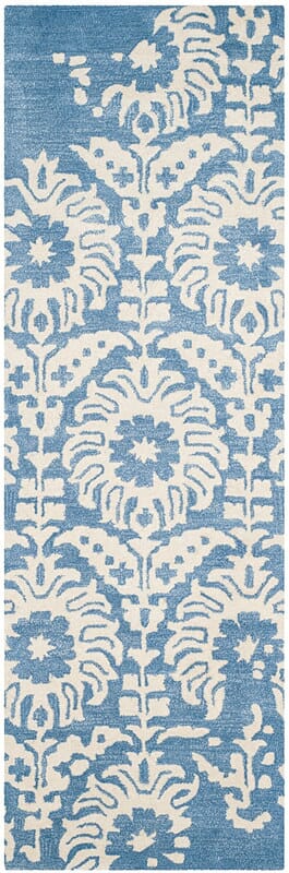 Safavieh Bella Bel125C Light Blue / Ivory Rugs.