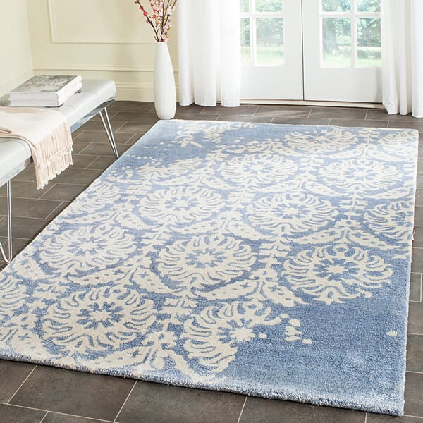 Safavieh Bella Bel125C Light Blue / Ivory Rugs.