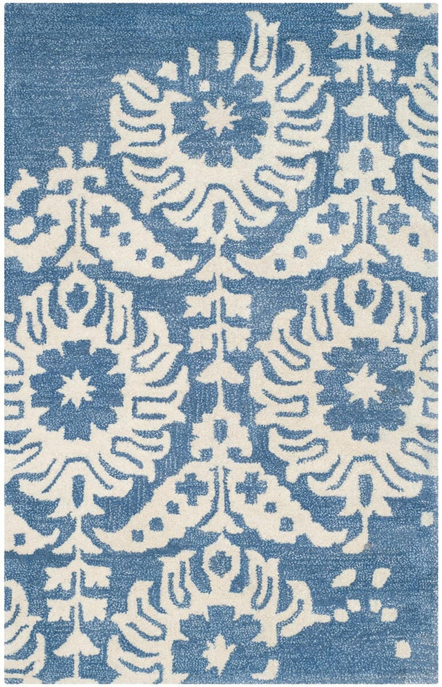 Safavieh Bella Bel125C Light Blue / Ivory Rugs.