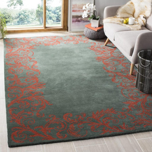 Safavieh Bella Bel350A Blue / Coral Rugs.