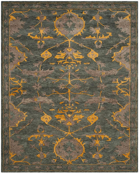 Safavieh Bella Bel671A Blue Grey / Gold Rugs.