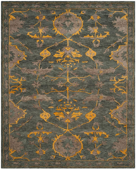 Safavieh Bella Bel671A Blue Grey / Gold Rugs.