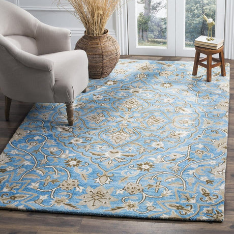 Safavieh Bella Bel673C Blue / Taupe Rugs.