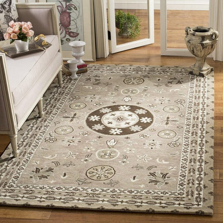 Safavieh Bella Bel674B Taupe / Light Grey Rugs.