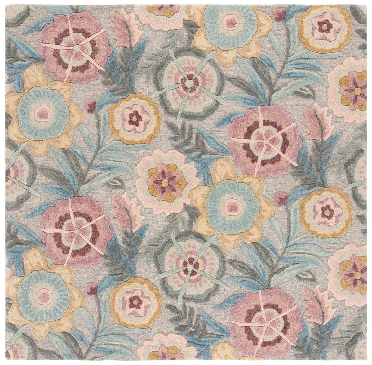 Safavieh Bellagio 6'-0" x 6'-0" Rug in Grey / Pink