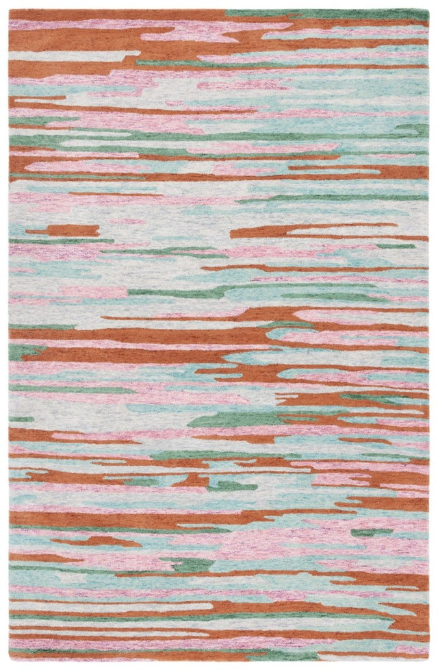 Safavieh Bellagio Blg201Y Green/Pink Rug.