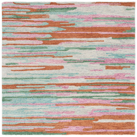 Safavieh Bellagio Blg201Y Green/Pink Rug.