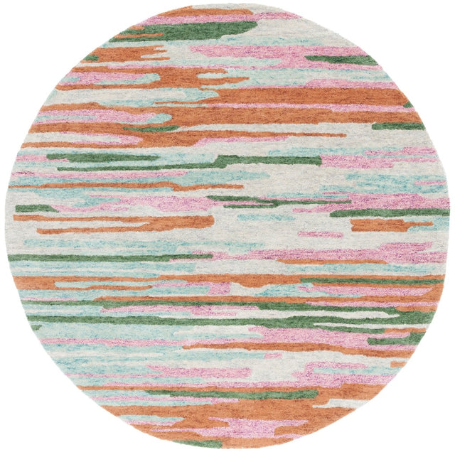 Safavieh Bellagio Blg201Y Green/Pink Rug.