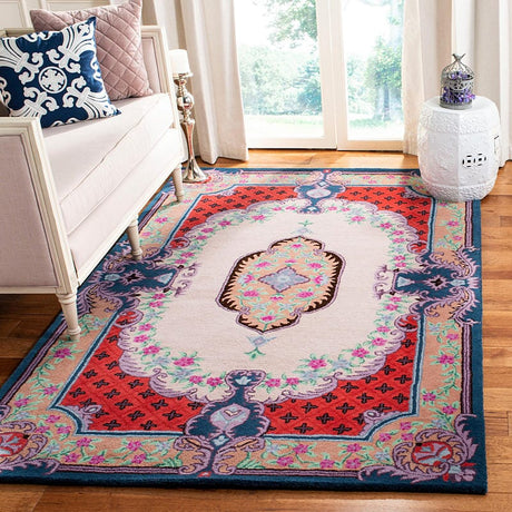 Safavieh Bellagio Blg535A Ivory / Pink Rugs.