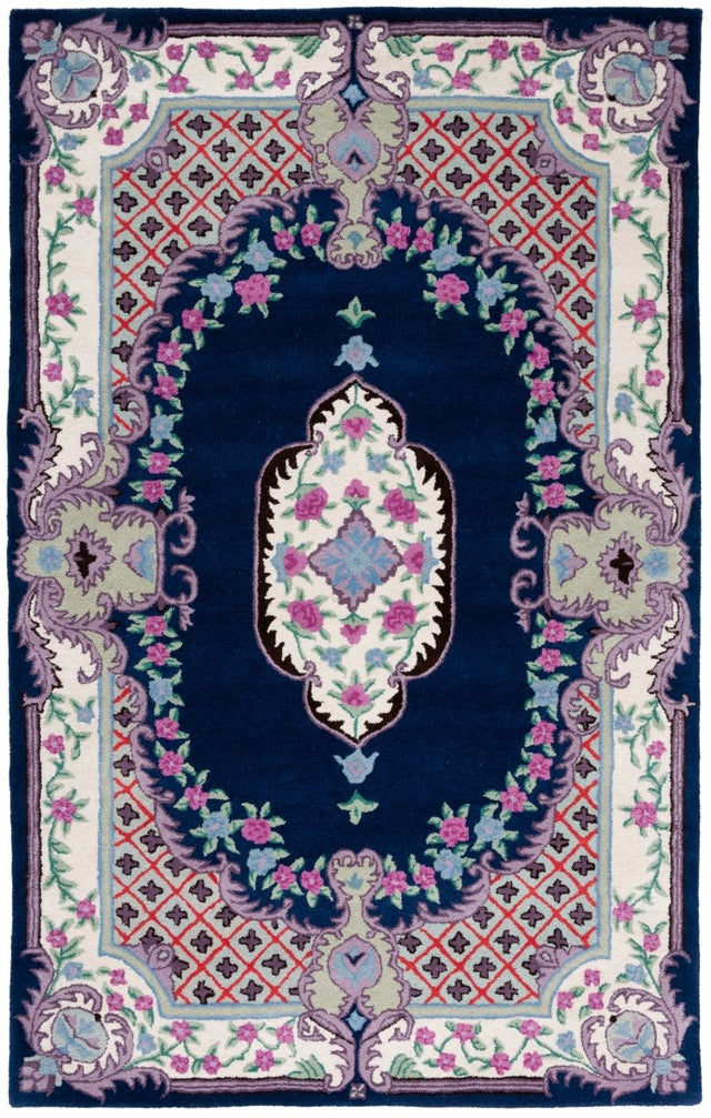 Safavieh Bellagio Blg535N Navy/Ivory Rug.