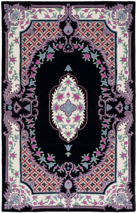 Safavieh Bellagio Blg535Z Black/Ivory Rug.