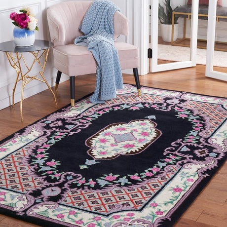Safavieh Bellagio Blg535Z Black/Ivory Rug.