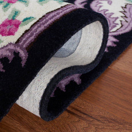 Safavieh Bellagio Blg535Z Black/Ivory Rug.