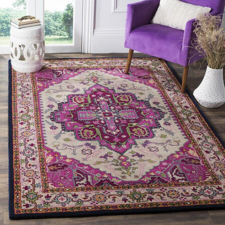 Safavieh Bellagio Blg541A Ivory / Pink Rugs.